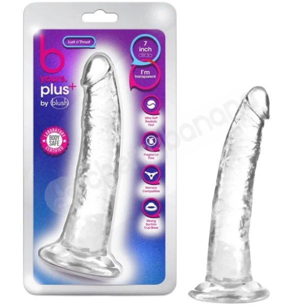 B Yours Plus Lust N Thrust Ultrasoft & Realistic Clear Dildo