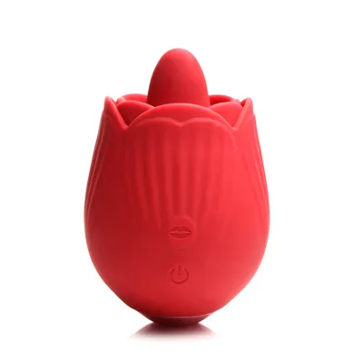 Inmi Bloomgasm French Rose 3 2 Clitoral Vibrator with Licking Tongue