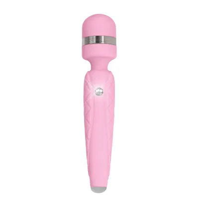Pillow Talk Cheeky 8 1 Vibrating Wand Massager with Swarovski Crystal Accent