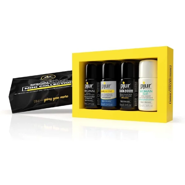 Pjur Mini Collection of Assorted Lubricants | 4-Pack of 0.34ml each (1oz)