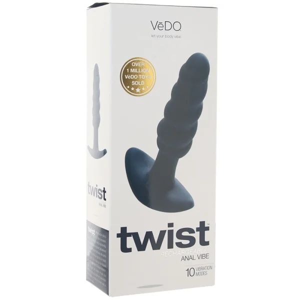 VeDO Twist Plug Vibrating Butt Plug - Black