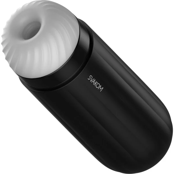 SVAKOM SAM NEO Powerful App Enabled Interactive Silicone Penis Masturbator With Suction & Vibration