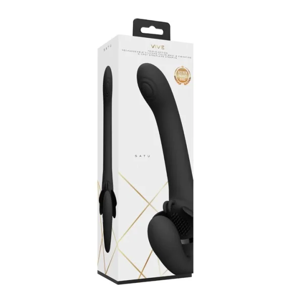 VIVE Satu Purple 30 Function Remote Pulse Wave Strapless Strap-On — image 5 of 6