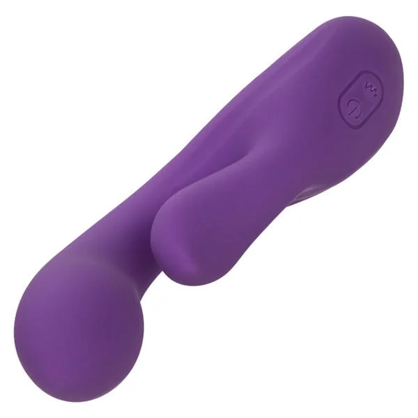 Stella Purple Liquid Silicone Dual Pleaser Curved G-Spot Rabbit Vibrator