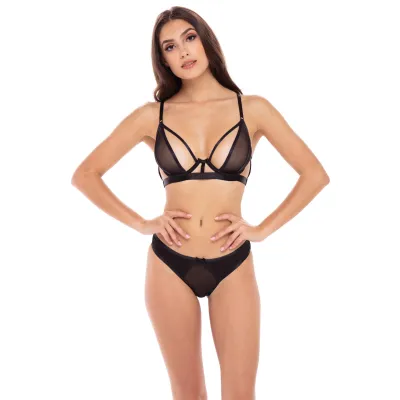 New in Town 2 Pc Bra Set S m Black