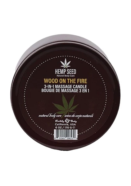 3-in-1 Holiday Massage Candle 6oz in Wood On The Fire