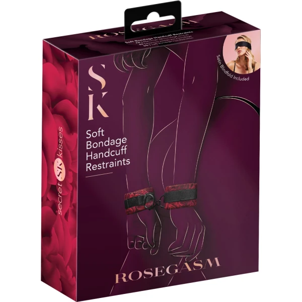 Secret Kisses Rosegasm Soft Bondage Cuffs