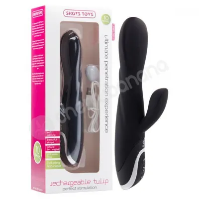 Shots Toys Black Rechargeable Tulip Vibrator