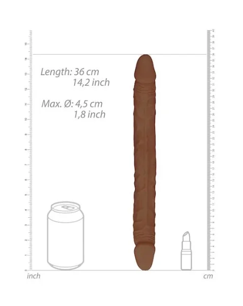 Double Dong - 14 Inch - Brown - 14 Inch