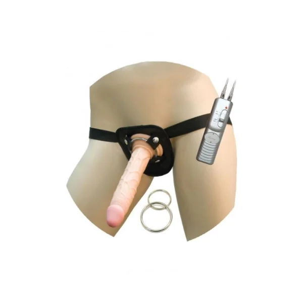 All American Whoppers 7 inches Vibrating Dong Universal Harness