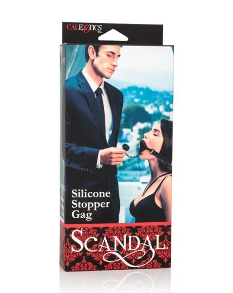 Scandal Silicone Stopper Gag Black