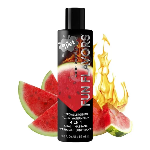 Wet Fun Flavors Juicy Watermelon Warming Water-Based Lube | 3oz