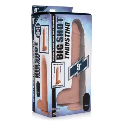 Curve Novelties Big Shot 9 Thrusting Dildo W remote Control Flesh