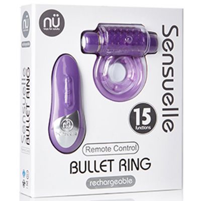 NU Sensuelle Remote Control Bullet Ring Purple