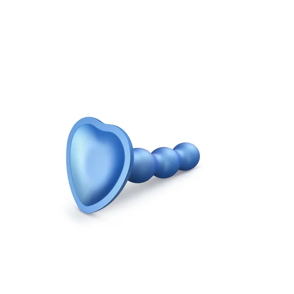 Strap-on-Me Hybrid Collection Ballsy Silicone Suction Cup Dildo - S Metallic Blue