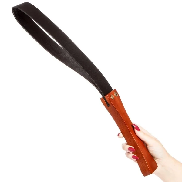Bondara Thunderclap PU Leather & Wood Slapper Paddle - 20 Inch