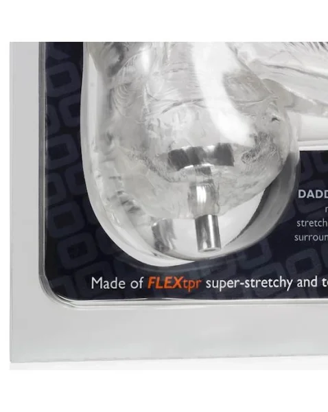 Daddy Electro Cocksheath With Balls - Clear