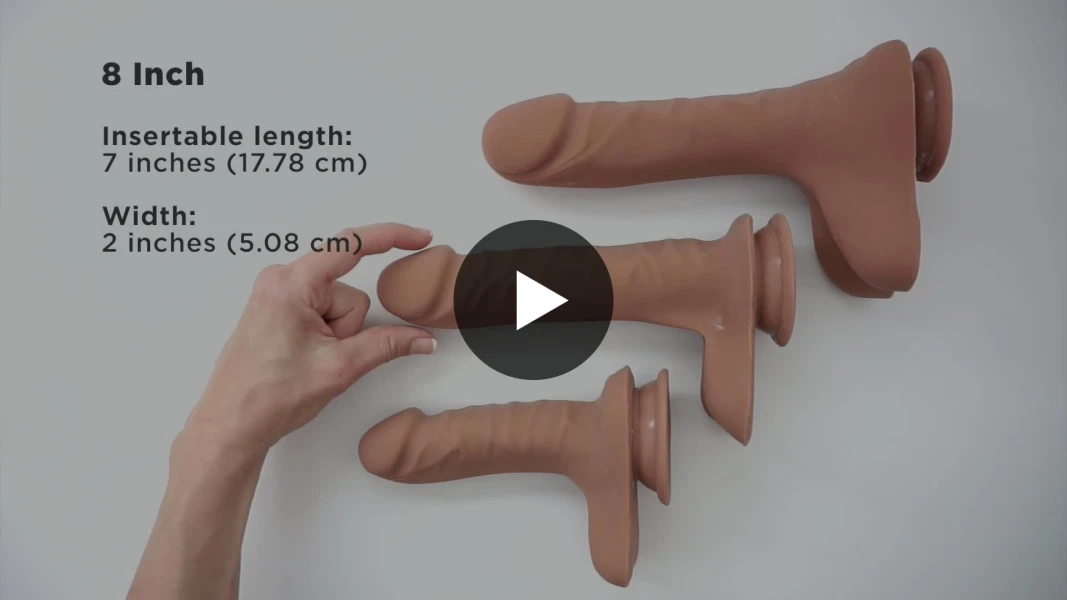 The D - Super D 8" Suction Cup Dildo by Doc Johnson - Chocolate