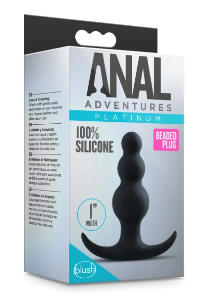 Anal Adventures Platinum Beaded Plug