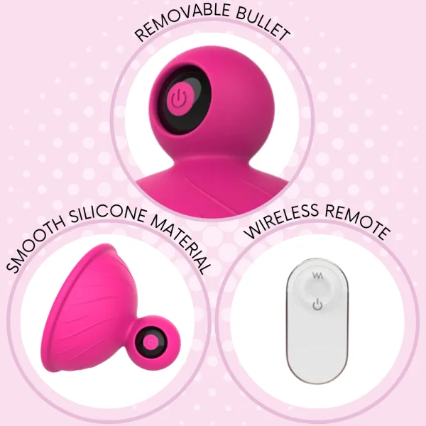 Taza Wireless Vibrating Nipple Sucker Set