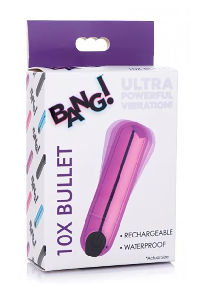 10X Rechargeable Vibrating Metallic Bullet
