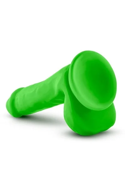Blush Neo Neon Green 6 Inch Dual Density Cock With Balls — image 5 of 14