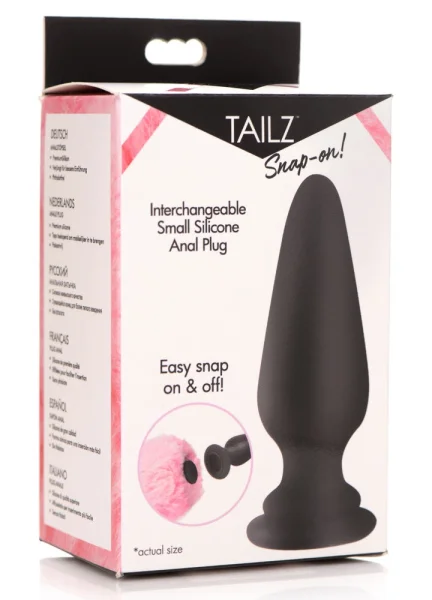 Snap-on Interchangeable Small Silicone Anal Plug  Silicone Anal Plug
