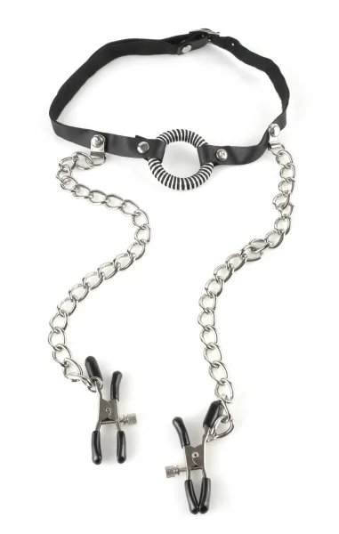 Pipedream Products Fetish Fantasy O-Ring Gag Nipple Clamps