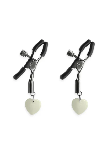 Bound Adjustable G3 Glow In The Dark Nipple Clamps by NS Novelties - Gunmetal