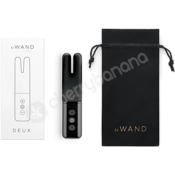 Le Wand Deux Black Chrome 15 Function Vibrating Stimulator