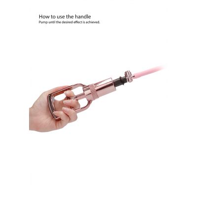 Breast Pump Set Large Rose Gold Penis Vacuum Pump