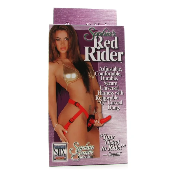 Sophias Red Rider Strap On Dildo