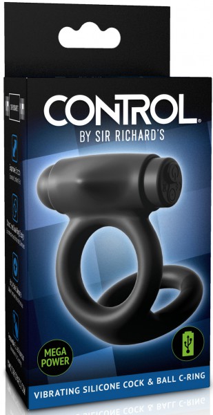 Vibrating Silicone Cock & Balls Ring