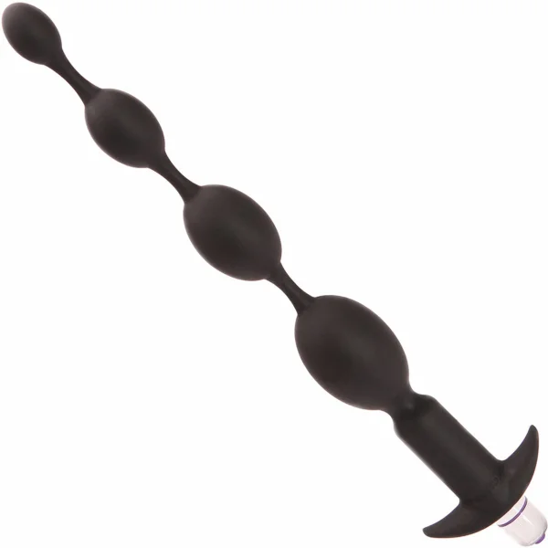 Vibrating Progressive Anal Beads By Tantus - Onyx
