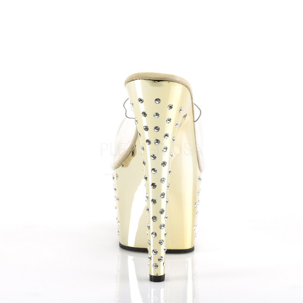 STARDUST-701 - 7" Rhinestone Studded Gold Chrome P/F Slide — image 4 of 4