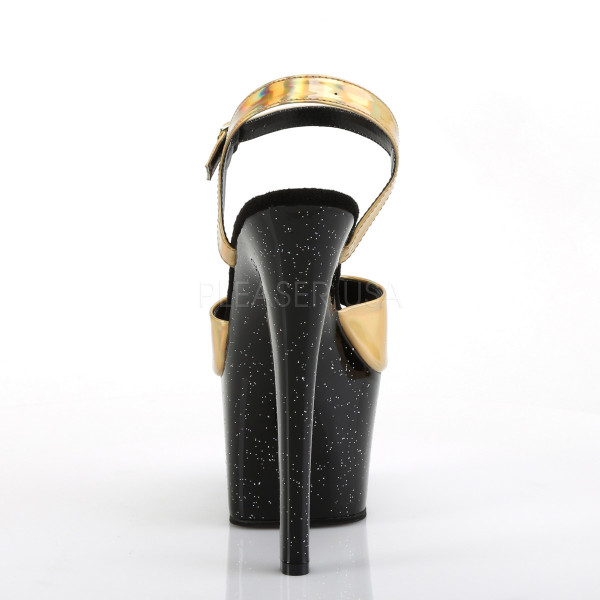 7 inches Heel, 2 3/4 inches PF Holographic Ankle Strap Sandal — image 8 of 12