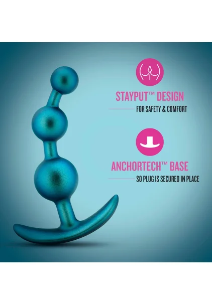 Anal Adventures Matrix Gamma Silicone Butt Plug By Blush - Neptune Teal