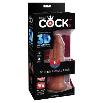 King Cock Plus 6 Triple Density Cock Brown