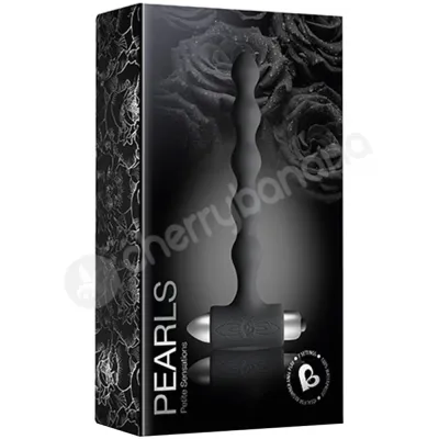 Rocks Off Petite Sensations Pearls 7 Speed Black Vibrating Anal Beads