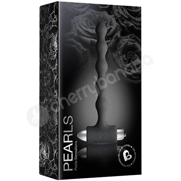 Rocks Off Petite Sensations Pearls 7 Speed Black Vibrating Anal Beads