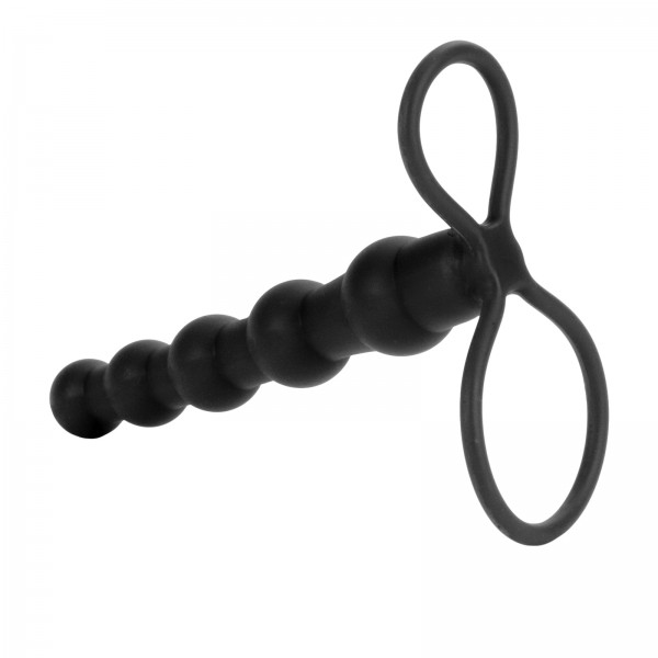 Beaded Dual Penetrator Cock Ring