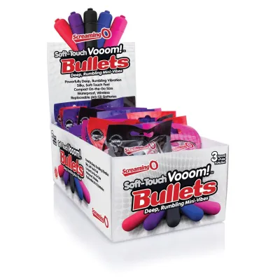 Soft Touch Vooom Bullets 20 Count Pop Box Display Assorted Colors