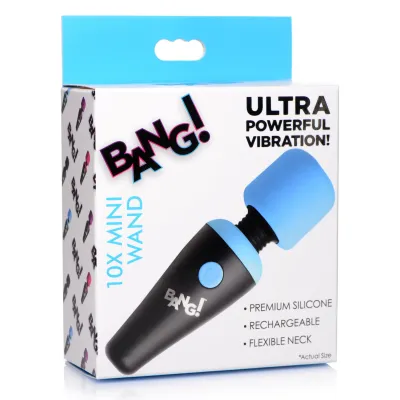 10x Vibrating Mini Silicone Wand Blue