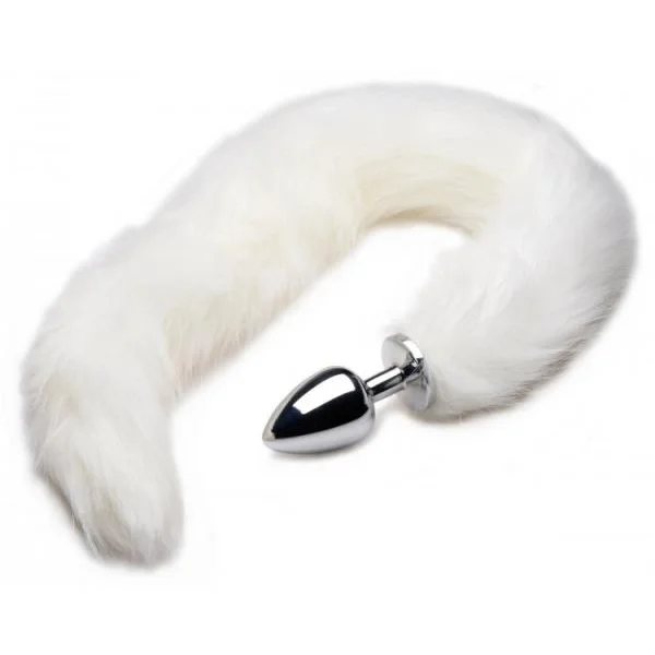 Extra Long Mink Tail Metal Anal Plug