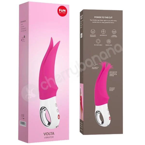 Fun Factory Volta Pink Fluttering Foreplay External Couples Vibrator