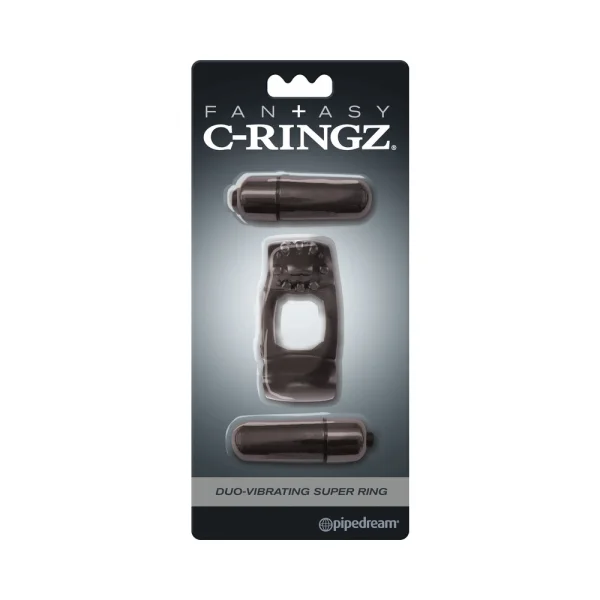 Fantasy C-Ringz Duo Vibrating Super Ring Black