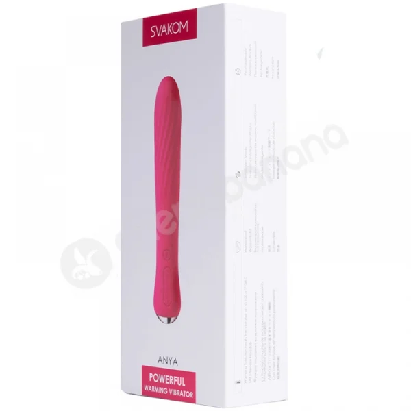 Svakom Anya Pink 7.7" Powerful Ribbed & Warming Whisper Quiet Vibrator