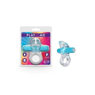 Blush Play with Me Bull Vibrating C Ring Blue