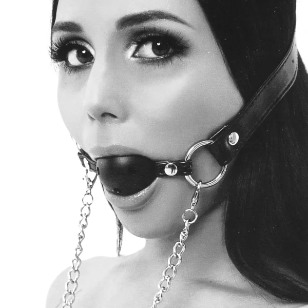 Breathable Ball Gag With Nipple Clamp Chain
