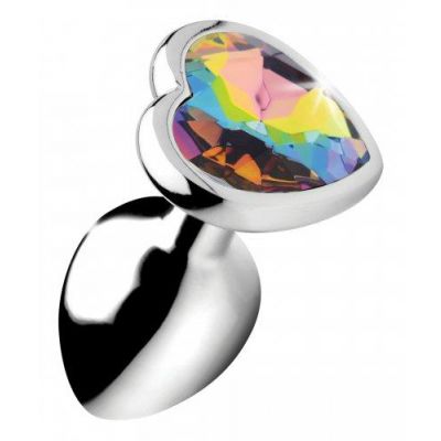 Rainbow Heart Butt Plug Small